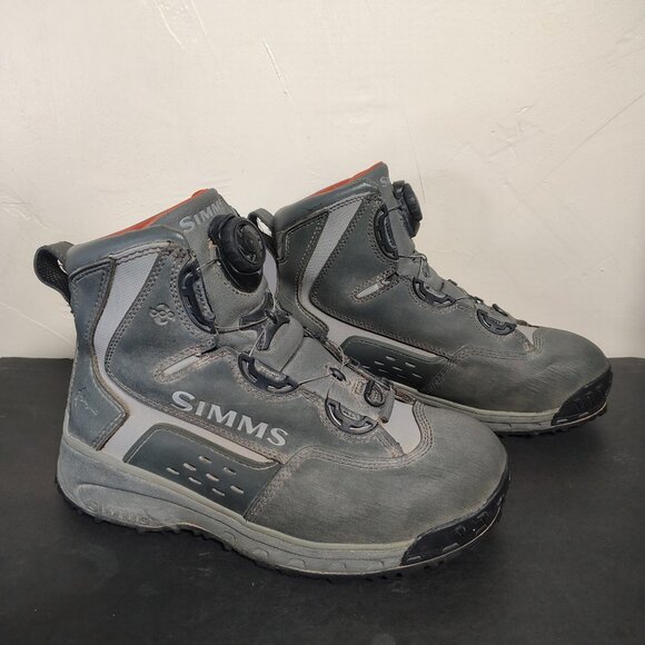 Simms Wading Boots Mens Size 9 Rivertek 2 Boa Lace System Performance Fishing - Picture 1 of 7